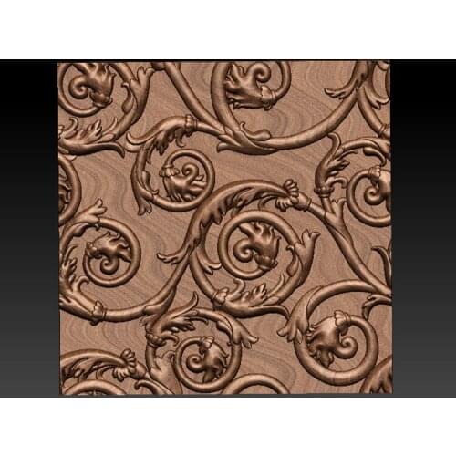Decor panel 3D model for cnc 3D carved figure sculpture machine in STL file 3D furniture decoration Decor