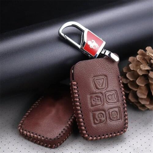 For Jaguar Xf Xj X Type Xe E Pace F Type F Pace Xj S Type Keychain Real Leather Remote Car Accessories Key Fob Cover Case