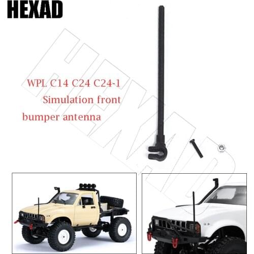 For WPL C14 C24 C24-1 Simulation Front Bumper Antenna 1/16 RC Car Upgrade Parts Accessories