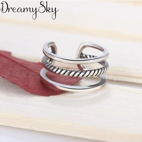 Exaggerated Personality Silver Color Retro Rings For Women Ladies Luxury Wedding Jewelry Finger Statement Rings Anillos