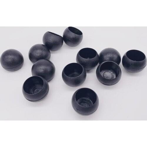 For 16mm round tube cap cover PVC plastic black ball cover ends ending tube insert end steel table scratch furniture protect