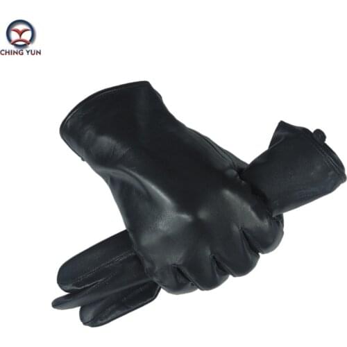 CHINGYUN Genuine Leather Gloves for Men Fashion Hot Sale Brand Quality Sheepskin Black Warm Winter Gloves Free shipping 2019new