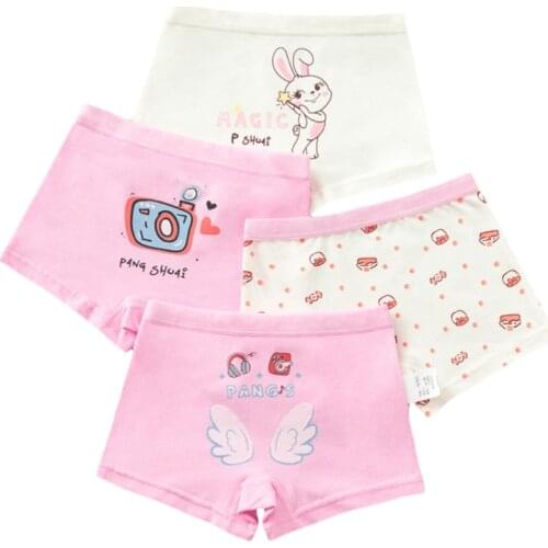 Baby Girls Soft Cotton Panties Cartoon Printing Boxer Briefs Underwear Underpants for Kids Infants Shorts Gifts