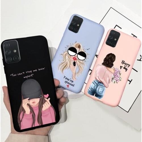 For Samsung Galaxy A10 A50 A70 A40 A30 A20e A30S A50S A10S A20S A01 A11 A71 A51 A21S A41 Case Soft Lady Candy Cover Coque Cases