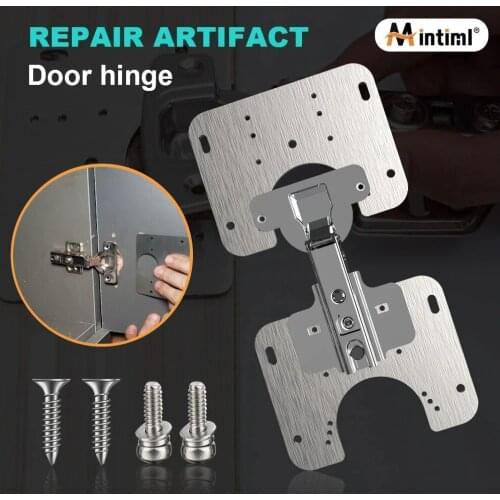 Mintiml® Hinge Repair Plate for Cabinet Furniture Drawer Window Stainless Steel Plate Repair Accessory