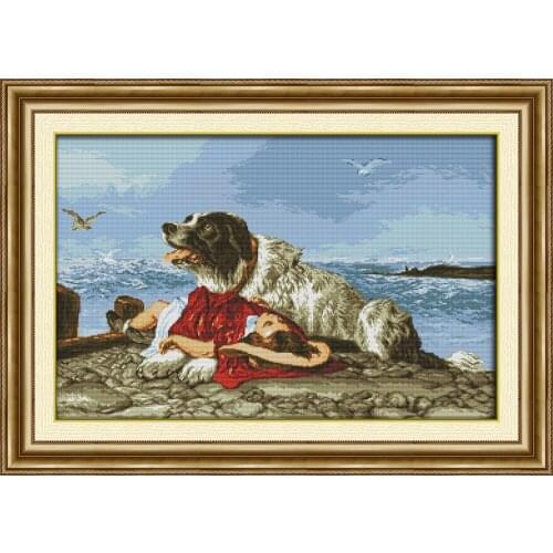 Guard cross stitch kit food aida 14ct 11ct count print canvas hand sew cross-stitching embroidery DIY handmade needlework