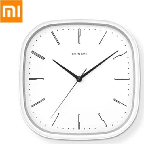 Xiaomi Youpin Mijia Wall Clock Simple Style Mute Hanging Clock Fashion Round Rectangle Shape Clock Office Bedroom Home Decor