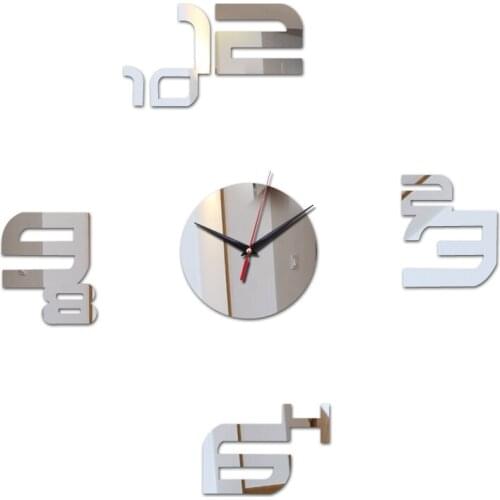 New arrival diy wall clocks clock home decoration acrylic mirror stickers sticker modern design