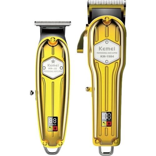 Original kemei cord cordless hair trimmer professional barber shop hair clipper electric for men metal shell pro haircut machine