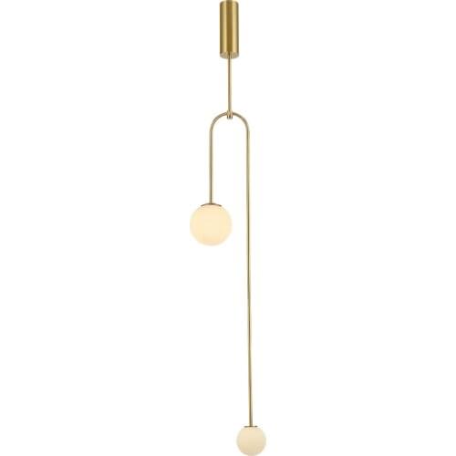 Nordic Luxury G4 Pendant Lights Bedroom Bedside Copper Suspension Luminaire Modern Minimalist Creative Glass Deco Hanging Lamp