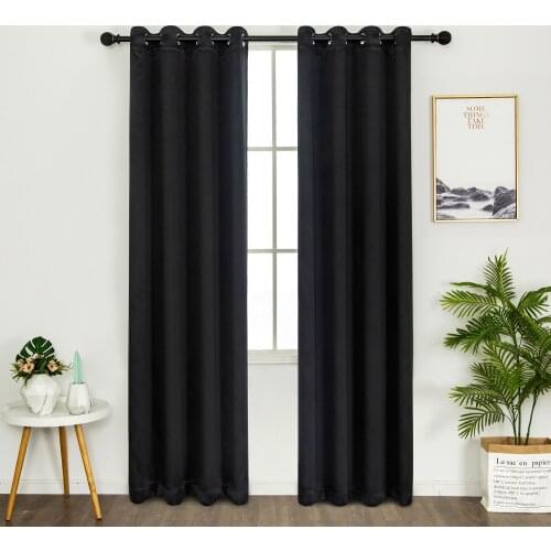 MERRYLIFE Luxury Thermal Insulated Grommet Blackout Curtain Decorative Window Panels Drapes for Bedroom Living Room* 1 Pair