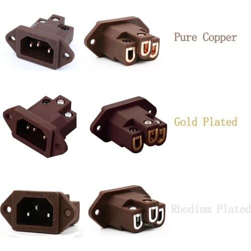 Viborg Inlet Power Plug Socket IEC Pure Copper Gold/Rhodium Plated Available VI06C AC 250V 15A Connectors