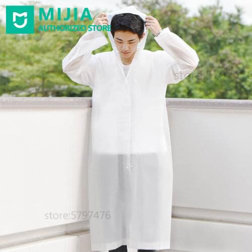 Xiaomi Qualitell Folding Raincoat Hood Sleeves Poncho Matte Transparent Ultralight Waterproof Windproof Outdoor Camping With Hat