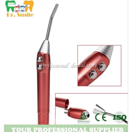 Dental Air Water Spray Triple 3-Way Syringe Handpiece+2 Nozzles Tips Tubes Red