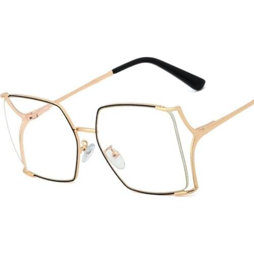 Veshion Square Hollow Ultralight Anti-blue Lens Glasses Frames Men Women Optical Fashion Computer Glasses
