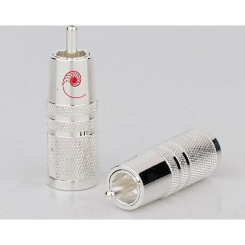 High Quality R1702 Sliver Plated RCA Plugs For Hifi Interconnect Cable Audio RCA Plug Hifi Audio Plug