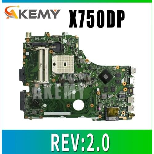 X750DP Motherboard REV:2.0 for ASUS X550 X550DP K550D X550D K550DP laptop Motherboard X750DP Mainboard X750DP Motherboard 100%OK