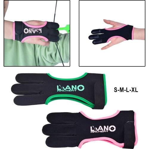 Archery Finger Tab Three Finger Guard Shooting Hunting Protector Leather Gloves Recurve Compound Bow Accessories