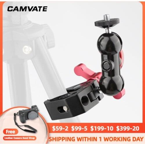 CAMVATE Super Crab Clamp Pliers Clip With 360° Swivel Double Ball Head Mount For LCD Monitor,LED Light,Audio Recorder,Flashlight