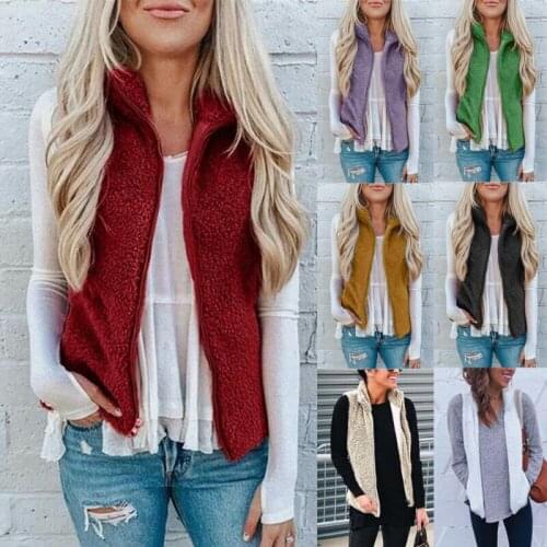 Womens Sleeveless Fleece Fur Body Vest Waistcoat Gilet Winter Coat look thin
