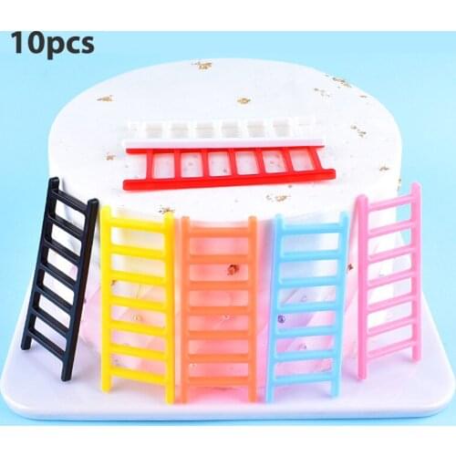 10PCS Small Ladder Children Baking Birthday Decoration Anniversary Supplies Kitchen Supplies