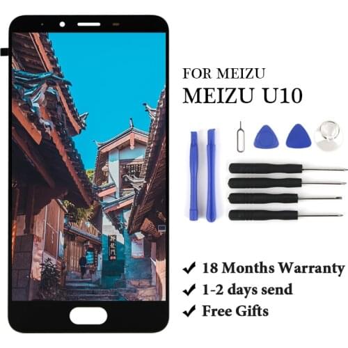 100% Tested 5.0 inch Touch Screen For Meizu U10 LCD Display Digitizer Assembly 1280*720 Frame with Free Glass film And Tools