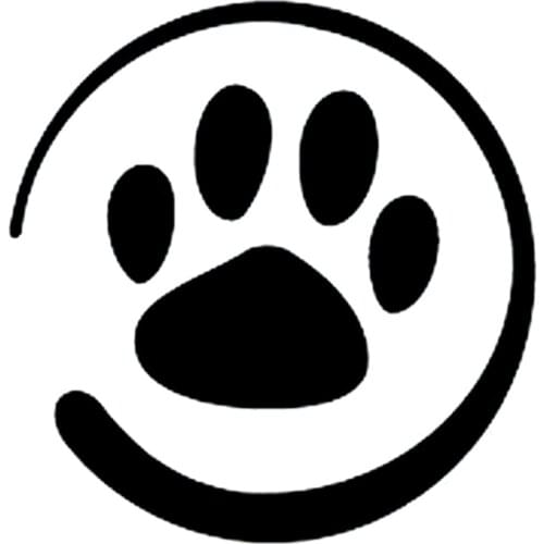 11.1cm*11.5cm Animals Dogs Paw Print Interesting Vinyl Decals Car Sticker Black/Silver S6-3842