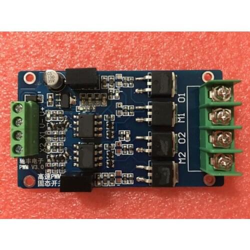 2 channel High speed PWM pulse isolation solid state relay Switch Module100KHZ Single chip microcomputer /PLC power amplifier