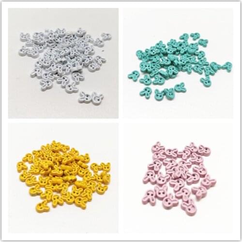30PCS/lot 4MM Cute Mini Rabbit Button mix Colors Metal Clothes press stub for DIY blyth, bjd Dolls Clothes Accessories