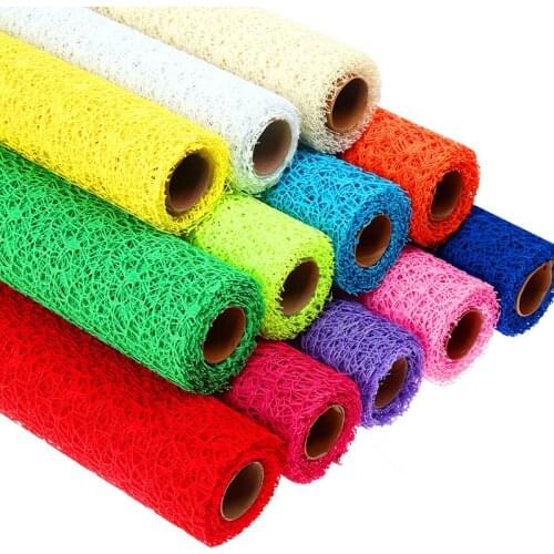 4.5M Color Organza Bouquet Wrapping Gauze Mesh DIY Craft Supplie Children Hand Scrapbook Tools Wedding Party Decor Hangings