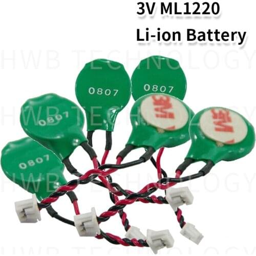 50 PCS/for NEW Varta ML1220 ML1220 3V RECHARGEABLE 2 PIN BIOS BACKUP CMOS RTC BATTERY Free shipping