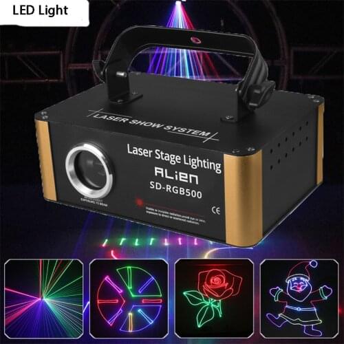 500mW RGB DMX SD Card Animation Laser Projector PRO DJ Disco Stage Lighting Effect Party Wedding Holiday Club Bar Light