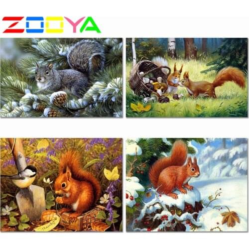 5D Diy Animal Squirrel Diamond Mosaic Painting Picture Lovely Full Diamond Embroidery Eekhoorn Diamond Painting Home Decor 6Jh50