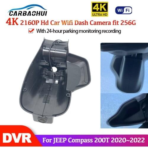 HD 4k 2160p Car DVR Wifi Video Recorder Dash Cam Camera For JEEP Compass 200T 2017 2018 2019 2020 2021 2022 Night vision CCD