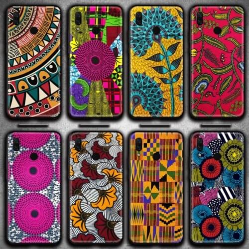 African Style Fabric Print Phone Case Huawei Y6P Y8S Y8P Y5II Y5 Y6 2019 P Smart Prime Pro