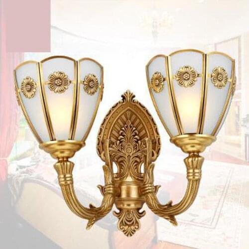 Hotel decoration wall sconce lighting fixture Mirror led Arandela home modern indoor Wall Lamp Foyer Copper bathroom Wall lamps