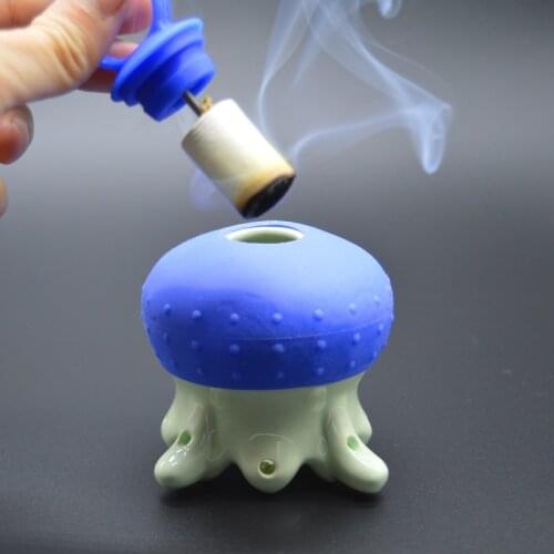 SHARE HO Ceramics Moxibustion Box Head Heating Therapy Acupuncture Point Chinese Moxa Sticks Burner Migraine Headaches treatment