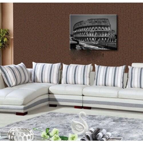 Classical canvas painting of The Roman Colosseum black and white Rome landscape wall art for home decoration free shipping