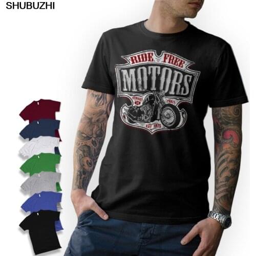 Fashion Brand Clothing O-Neck Teenage T-Shirt T-Shirt - Motard - Moto Motorcycle Chopper Bobber Old School Cheap Tees