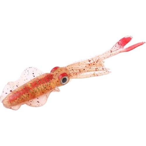 Sea Fishing Bionic Squid Bait with Ear Thin Fin Soft Baits Fish-shaped Fake Lure Fish Bite