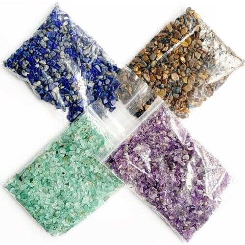 Natural Crystals Gravel Polished Tumbled Stones Crystals Bulk Chips Beads for Diy Jewelry Making Accessories No Hole 30g