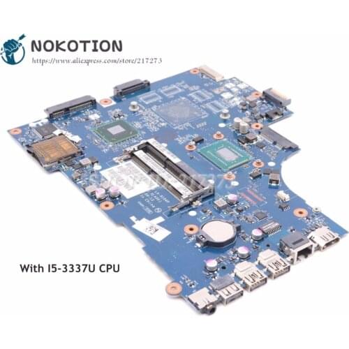 NOKOTION For Dell 15R 3521 5521 Laptop Motherboard 760R1 0760R1 CN-0760R1 VAW00 LA-9104P Main Board DDR3 W/ I5-3337U CPU