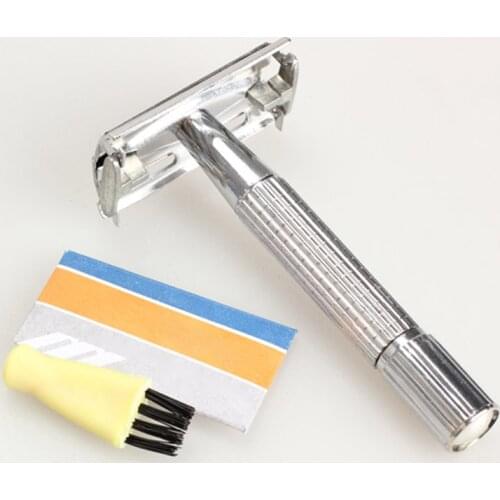 New Traditional Men Safety Razor Double Edge Cut Hair Shaving Tool Gift SCI88
