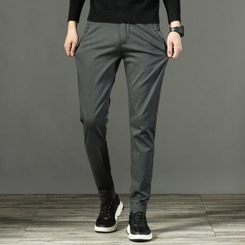 Brand 2019 New Autumn Winter Men Pants Straight Casual Men Trousers Classic Business Fashion black Pants For Men