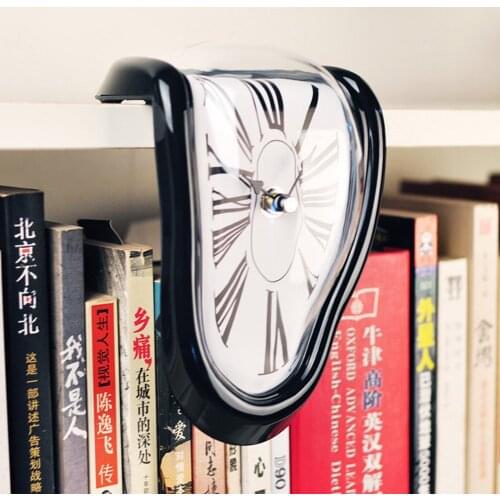 New Melting Distorted Wall Clock Surrealism Clock Table Shelf Desk Fashion Wall Watch Home Creative Decoration