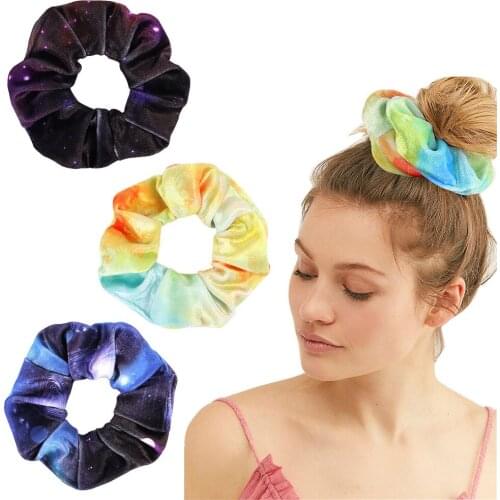 New Sweet Glitter Green Elastic Hair Bands Scrunchies Hair Rope Ties For Girls Women Ponytail Holder Hair Rings Hair Accessories