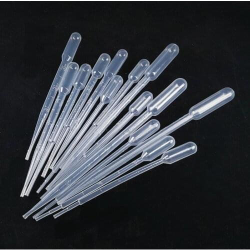 100pcs to 500pcs lab 0.2ml 0.5ml 1ml 2ml 3ml 5ml 10ml Plastic Pasteur Pipette Disposable Clear Dropper