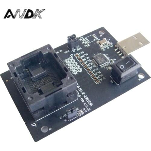 EMMC100 socket USB Interface,for BGA100 testing, Nand flash Size 12x18mm Pitch 1.0mm eMMC Reader programmer data recovery socket