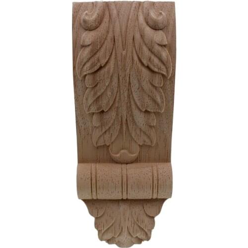 RUNBAZEF Wood Wood Furniture Applique Door God Stage Stigma Pillar Decoration Accessories Creative Home Figurines Miniatures