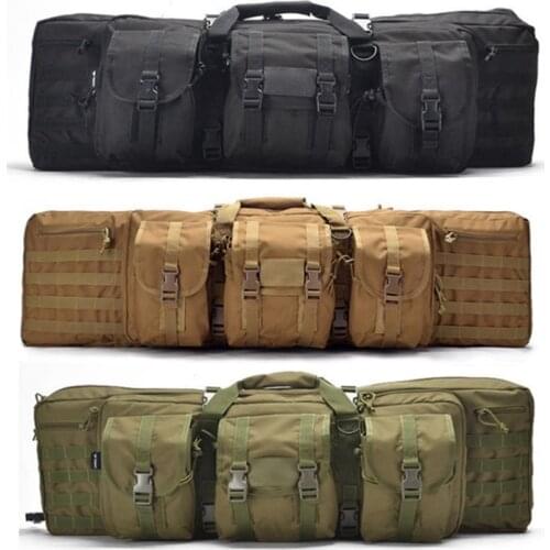 Tactical 36 42 47 Inch Double Rifle Bag Molle Pouches Hunting Gun Backpack Case Airsoft Outdoor Military Gun Protection Pack